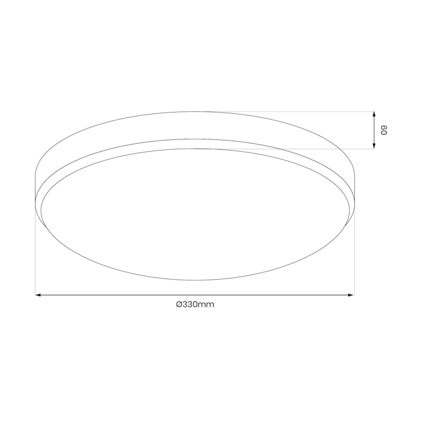 Iluminação de teto para casa de banho LED MAYA LED/15W/230V diâmetro 33 cm IP44 preto