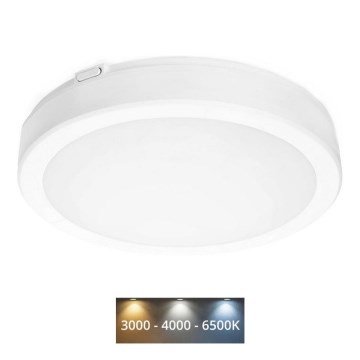 Iluminação de teto para casa de banho LED NAIROS LED/18W/230V 3000/4000/6500K IP65 diâmetro 30 cm branco
