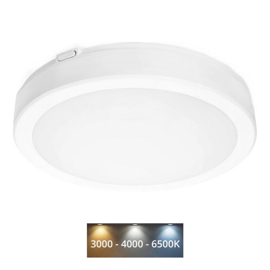 Iluminação de teto para casa de banho LED NAIROS LED/18W/230V 3000/4000/6500K IP65 diâmetro 30 cm branco