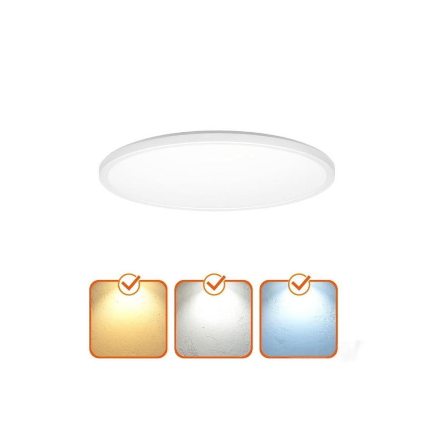 Iluminação de teto para casa de banho LED NIVERA LED/18W/230V IP54 3000/4000/6000K diâmetro 30 cm branco