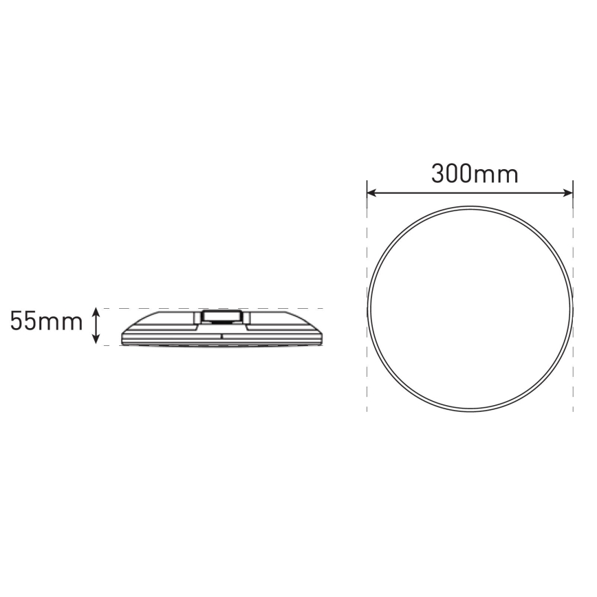 Iluminação de teto para casa de banho LED com regulação SLIDE LED/6/12/18/24W/230V 2900/4000/6200K IP44 branco