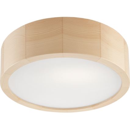 Iluminação de teto para casa de banho NATURAL 2xE27/15W/230V IP54 pinho ø 27 cm - FSC certificado