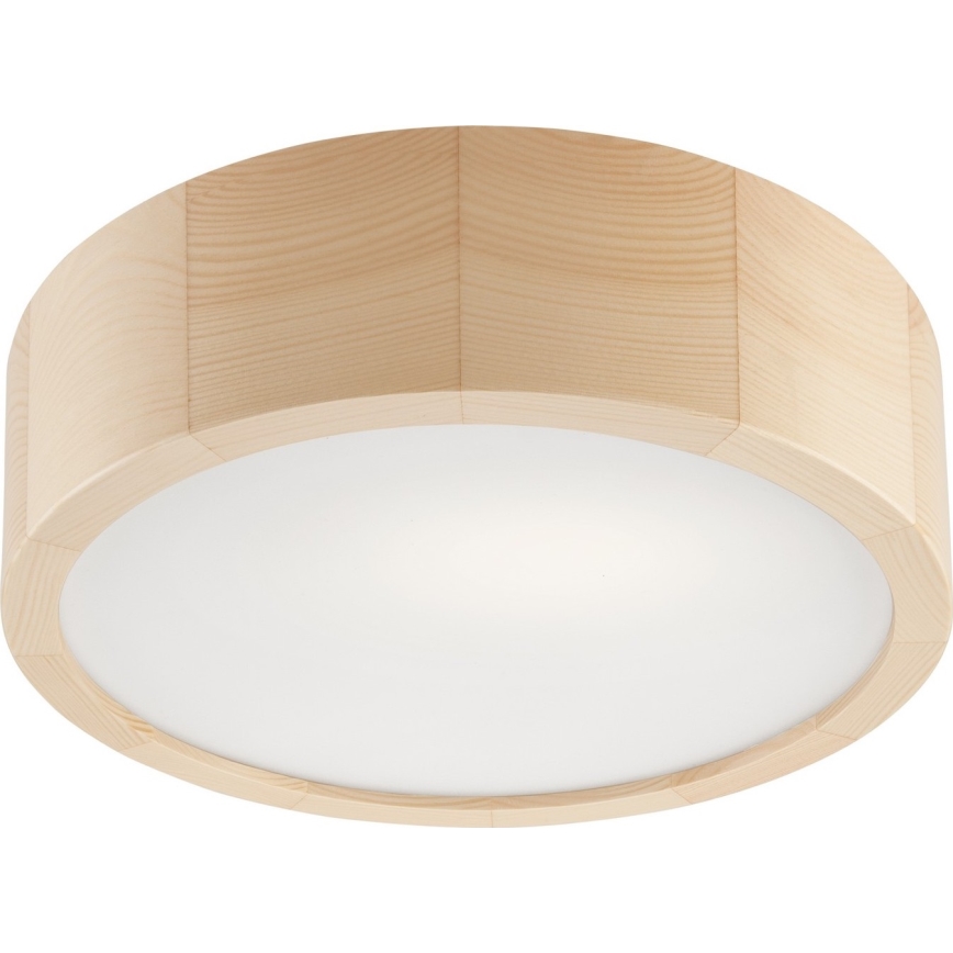 Iluminação de teto para casa de banho NATURAL 2xE27/15W/230V IP54 pinho ø 27 cm - FSC certificado