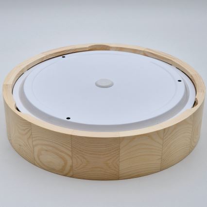 Iluminação de teto para casa de banho NATURAL 3xE27/15W/230V IP54 pinho ø 37 cm - FSC certificado