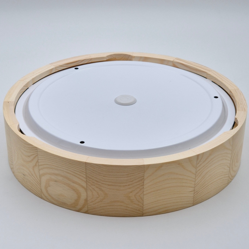 Iluminação de teto para casa de banho NATURAL 3xE27/15W/230V IP54 pinho ø 37 cm - FSC certificado