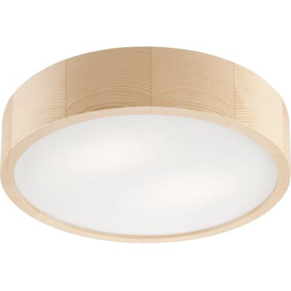 Iluminação de teto para casa de banho NATURAL 3xE27/15W/230V IP54 pinho ø 37 cm - FSC certificado
