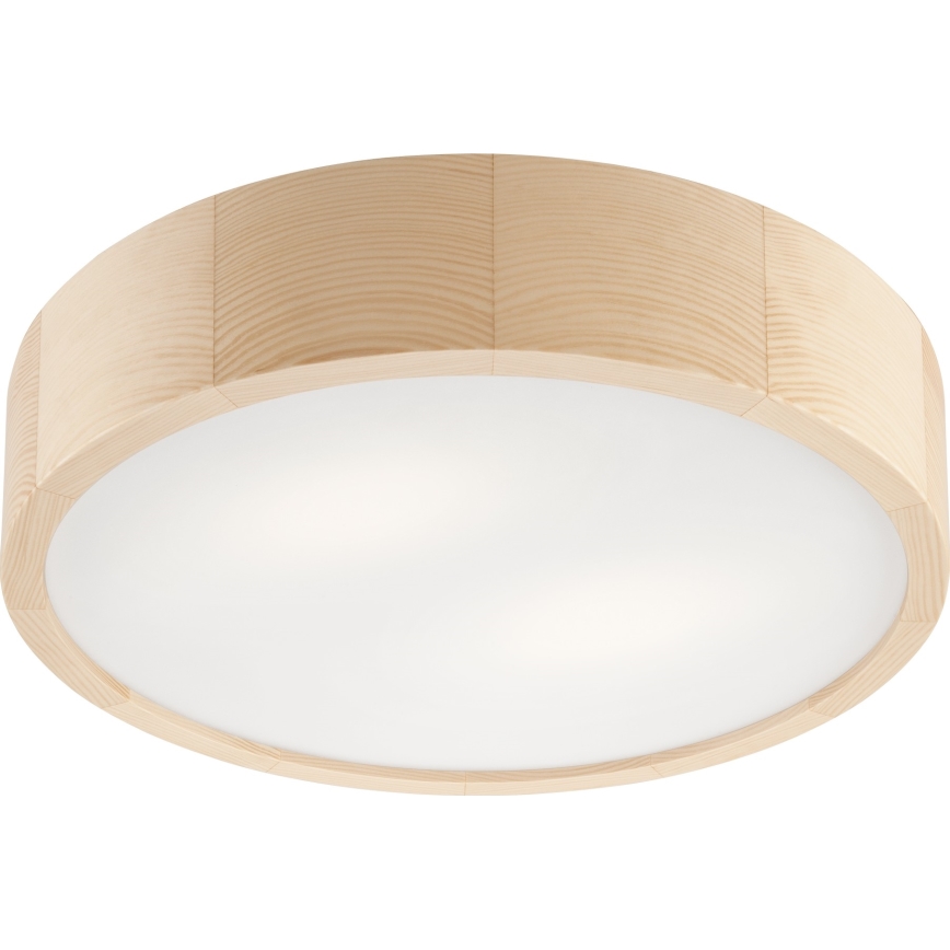 Iluminação de teto para casa de banho NATURAL 3xE27/15W/230V IP54 pinho ø 37 cm - FSC certificado