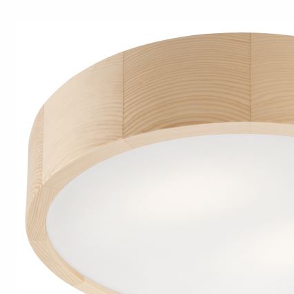 Iluminação de teto para casa de banho NATURAL 3xE27/15W/230V IP54 pinho ø 37 cm - FSC certificado