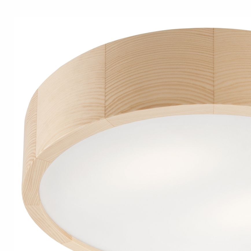 Iluminação de teto para casa de banho NATURAL 3xE27/15W/230V IP54 pinho ø 37 cm - FSC certificado