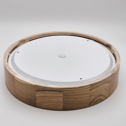 Iluminação de teto para casa de banho OAK 3xE27/15W/230V carvalho ø 37 cm IP54 - FSC certificado