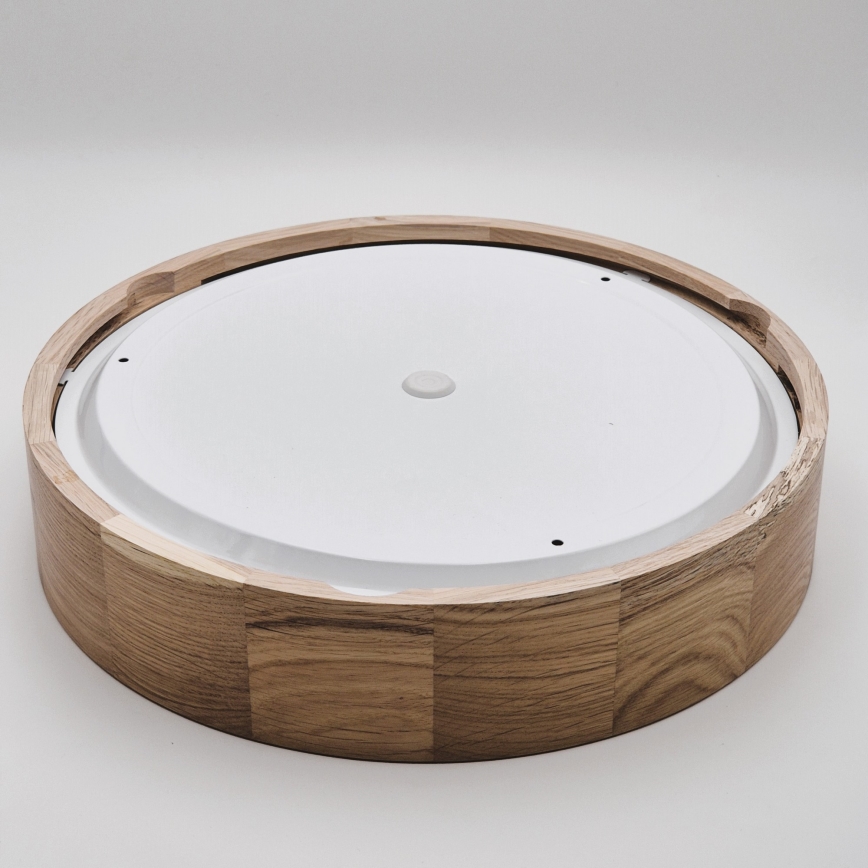 Iluminação de teto para casa de banho OAK 3xE27/15W/230V carvalho ø 37 cm IP54 - FSC certificado