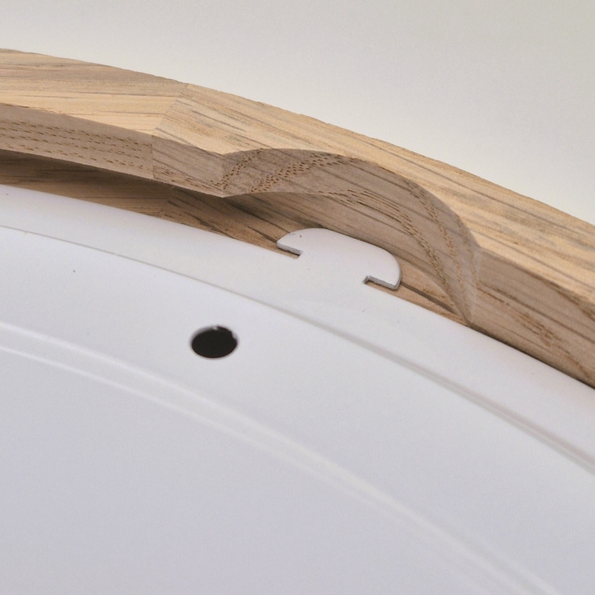 Iluminação de teto para casa de banho OAK 3xE27/15W/230V carvalho ø 37 cm IP54 - FSC certificado