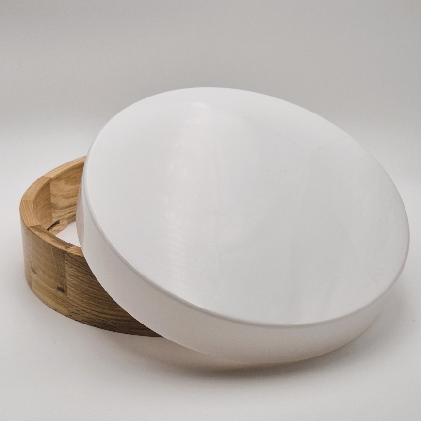 Iluminação de teto para casa de banho OAK 3xE27/15W/230V carvalho ø 37 cm IP54 - FSC certificado