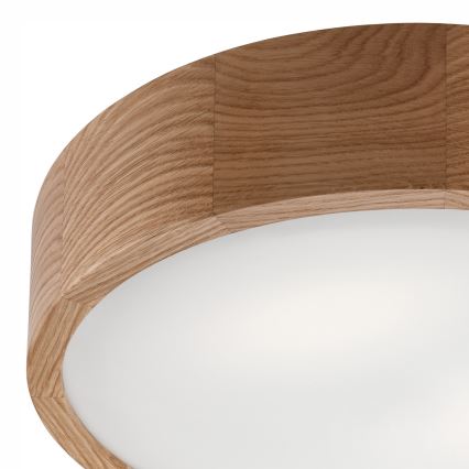 Iluminação de teto para casa de banho OAK 3xE27/15W/230V carvalho ø 37 cm IP54 - FSC certificado