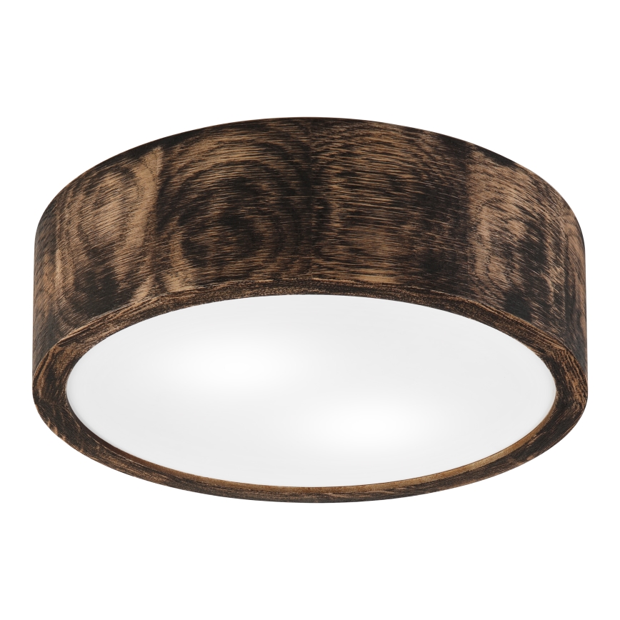 Iluminação de teto para casa de banho OAK SMOKY 2xE27/15W/230V IP54 ø 27,5 cm carvalho/castanho