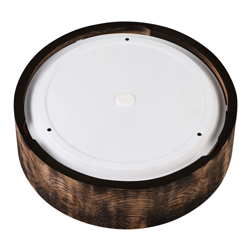 Iluminação de teto para casa de banho OAK SMOKY 2xE27/15W/230V IP54 ø 27,5 cm carvalho/castanho