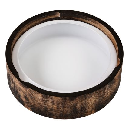 Iluminação de teto para casa de banho OAK SMOKY 2xE27/15W/230V IP54 ø 27,5 cm carvalho/castanho