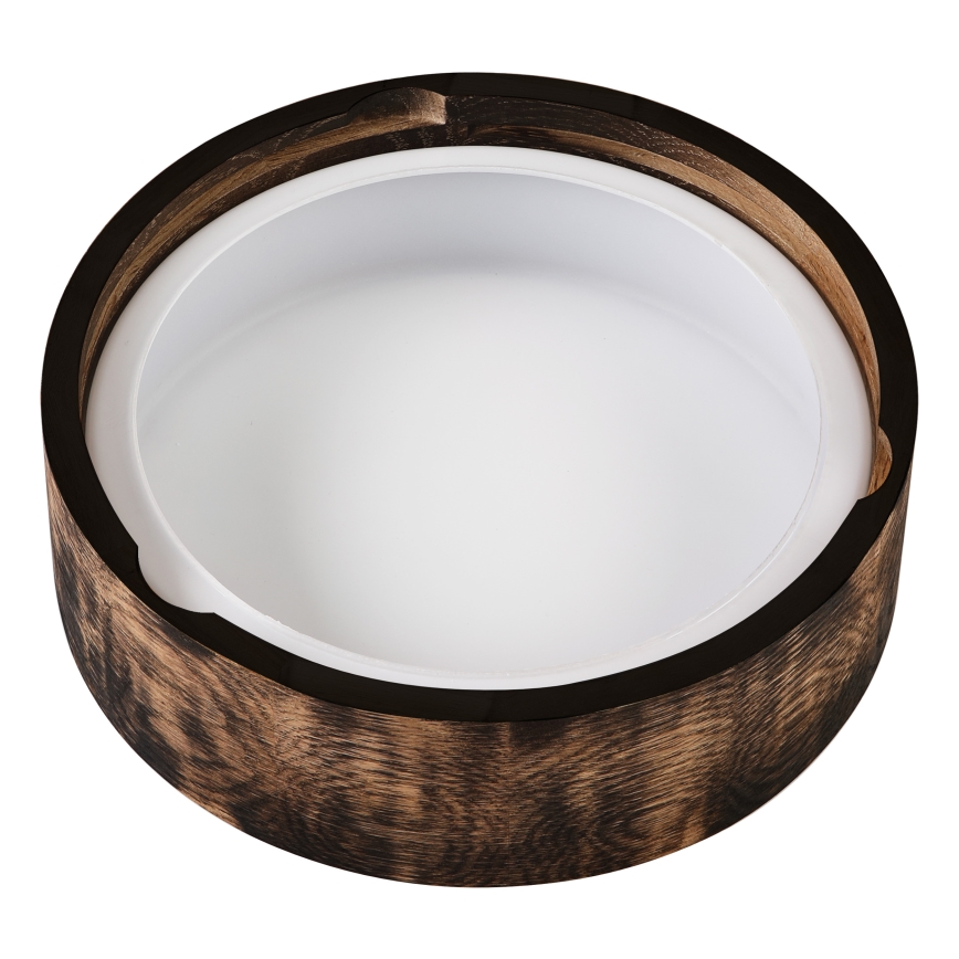 Iluminação de teto para casa de banho OAK SMOKY 2xE27/15W/230V IP54 ø 27,5 cm carvalho/castanho