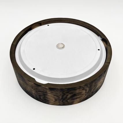 Iluminação de teto para casa de banho OAK SMOKY 2xE27/15W/230V IP54 ø 27,5 cm carvalho/castanho