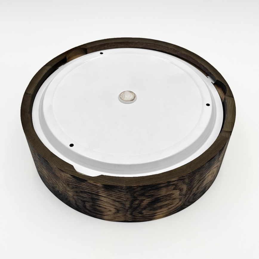 Iluminação de teto para casa de banho OAK SMOKY 2xE27/15W/230V IP54 ø 27,5 cm carvalho/castanho
