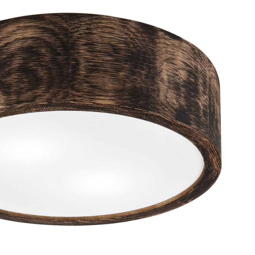 Iluminação de teto para casa de banho OAK SMOKY 2xE27/15W/230V IP54 ø 27,5 cm carvalho/castanho