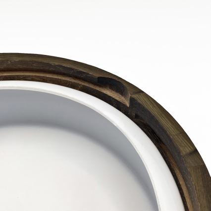 Iluminação de teto para casa de banho OAK SMOKY 2xE27/15W/230V IP54 ø 27,5 cm carvalho/castanho