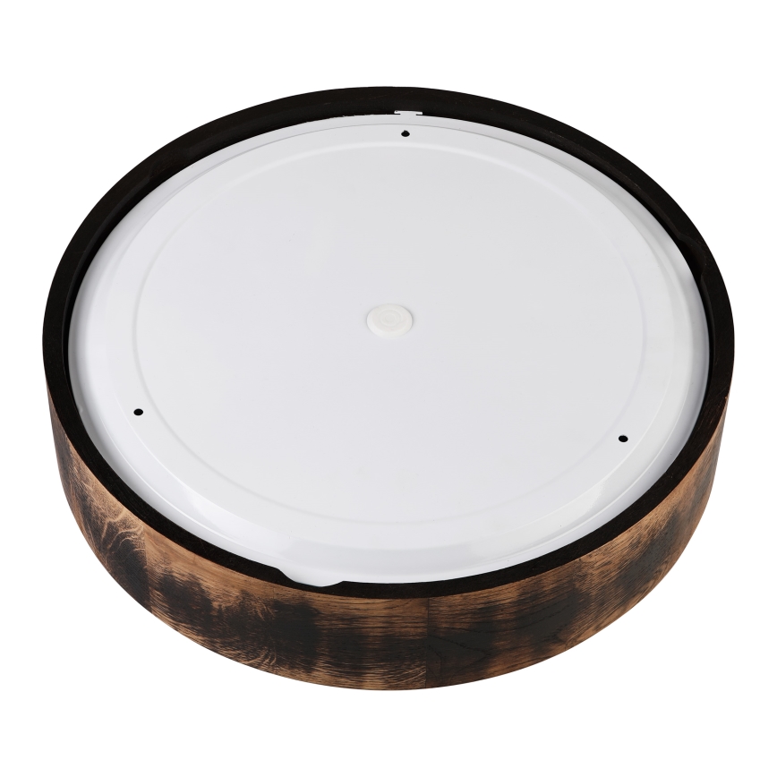 Iluminação de teto para casa de banho OAK SMOKY 3xE27/15W/230V IP54 ø 37,5 cm carvalho/castanho