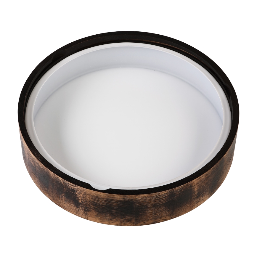 Iluminação de teto para casa de banho OAK SMOKY 3xE27/15W/230V IP54 ø 37,5 cm carvalho/castanho