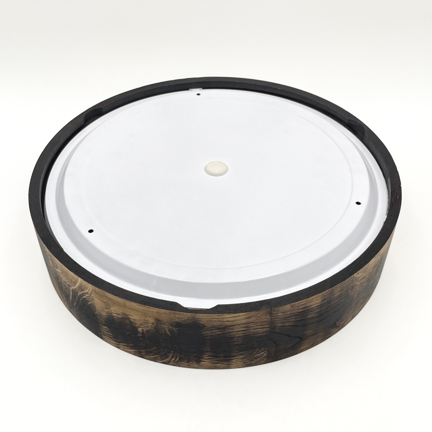 Iluminação de teto para casa de banho OAK SMOKY 3xE27/15W/230V IP54 ø 37,5 cm carvalho/castanho