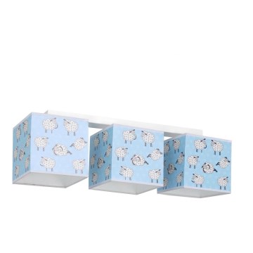 Iluminação de teto para criança 3xE27/60W/230V ovelha