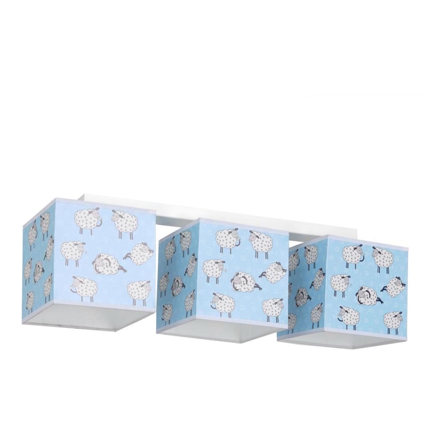 Iluminação de teto para criança 3xE27/60W/230V ovelha