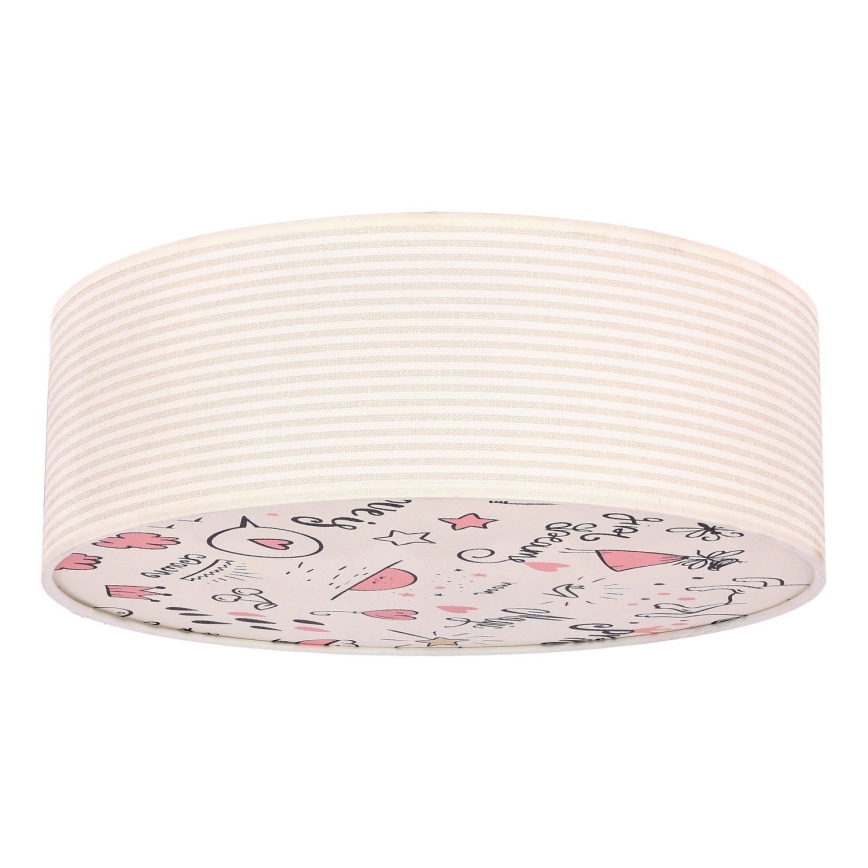 Iluminação de teto para criança KIDDY 2xE27/40W/230V bege/rosa
