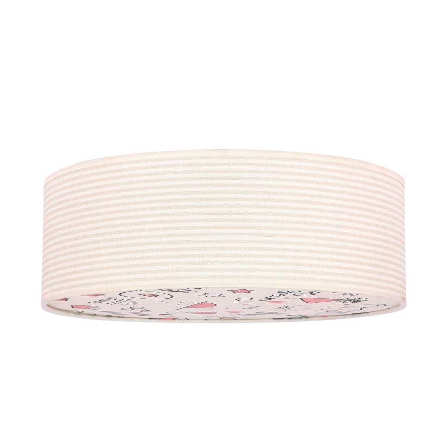 Iluminação de teto para criança KIDDY 2xE27/40W/230V bege/rosa