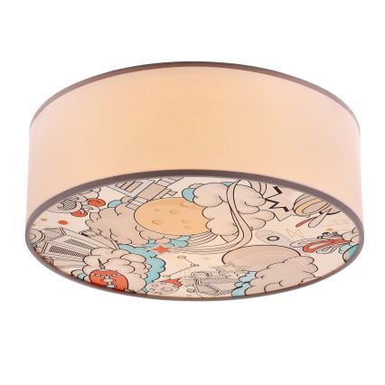 Iluminação de teto para criança KIDDY 2xE27/40W/230V branco/bege