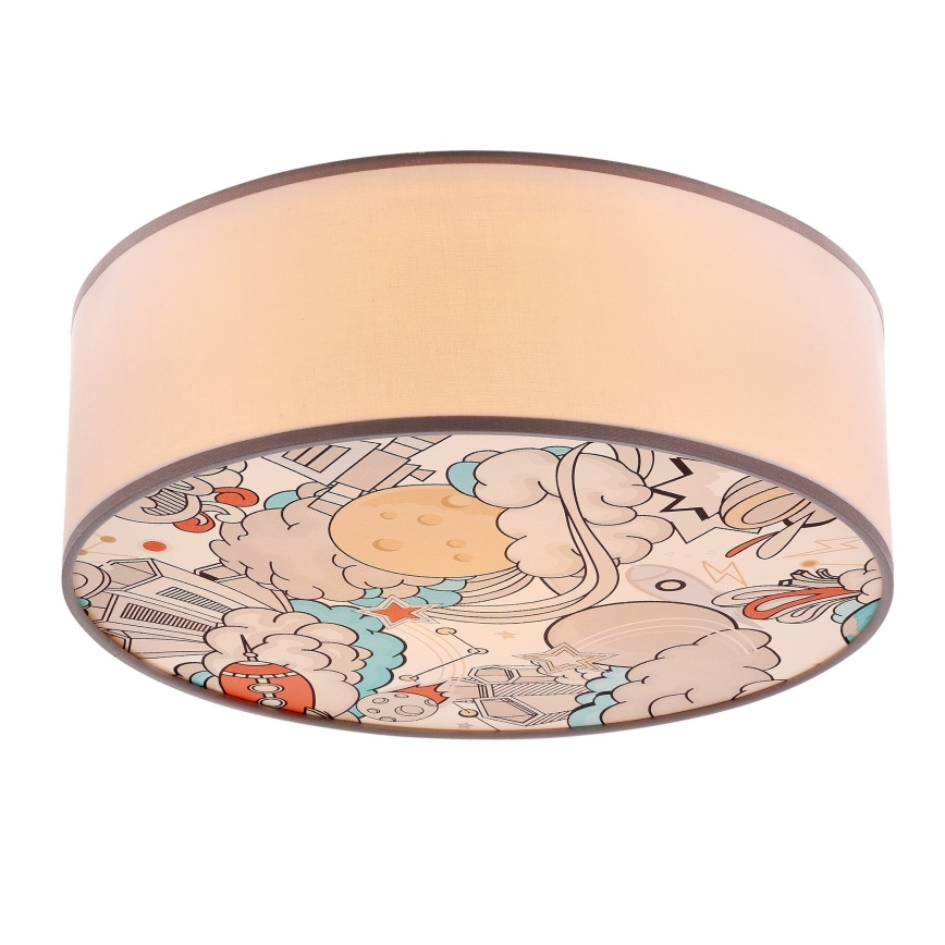 Iluminação de teto para criança KIDDY 2xE27/40W/230V branco/bege