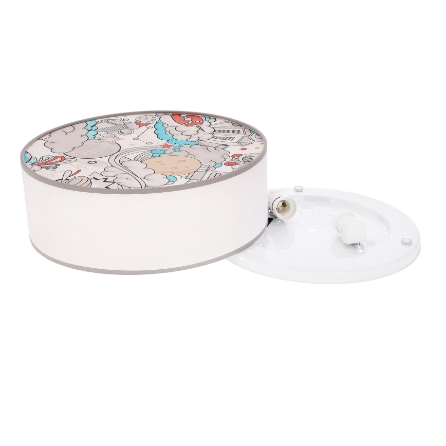 Iluminação de teto para criança KIDDY 2xE27/40W/230V branco/bege