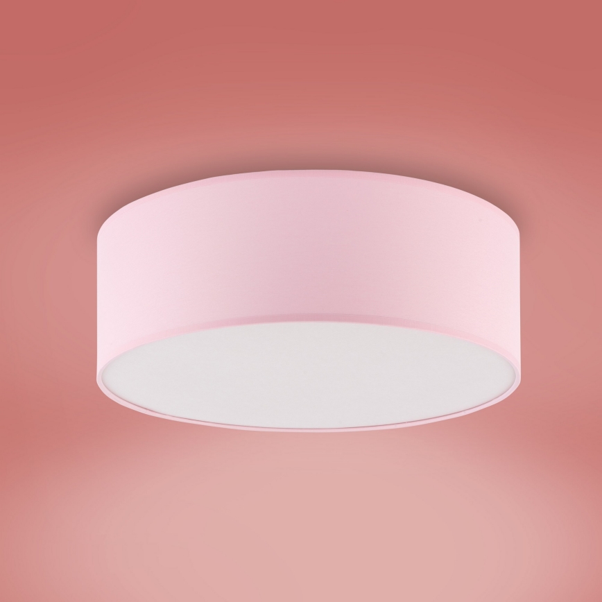 Iluminação de teto para crianças RONDO KIDS 4xE27/15W/230V rosa