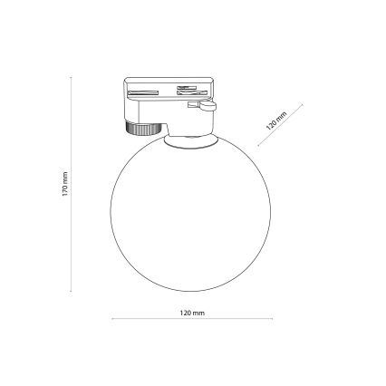 Iluminação de teto para sistema de carris monofásico TRACER 1xG9/8W/230V branco