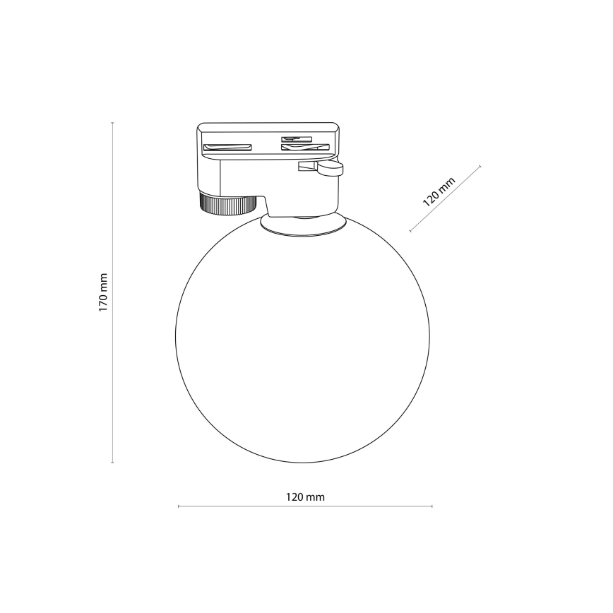 Iluminação de teto para sistema de carris monofásico TRACER 1xG9/8W/230V branco
