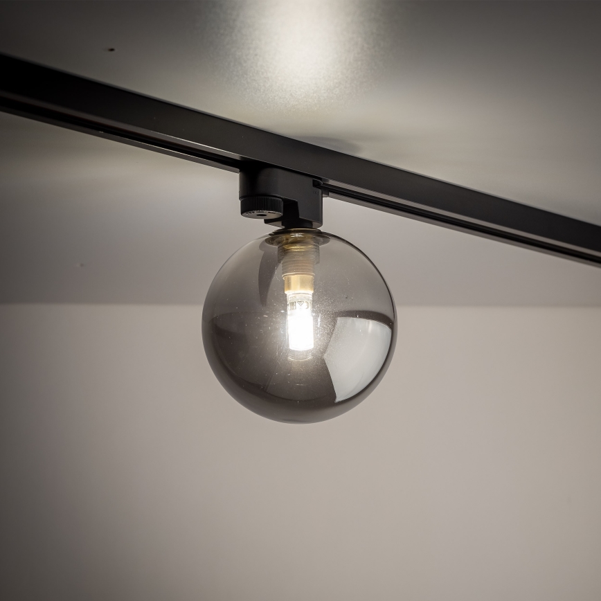 Iluminação de teto para sistema de carris monofásico TRACER 1xG9/8W/230V preto/fumado preto