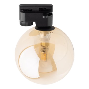Iluminação de teto para sistema de carris monofásico TRACER 1xG9/8W/230V preto/fumado bege