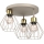 Iluminação de teto PARKLA 3xE27/15W/230V bege/dourado