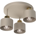 Iluminação de teto PARKLA 3xE27/15W/230V bege/dourado