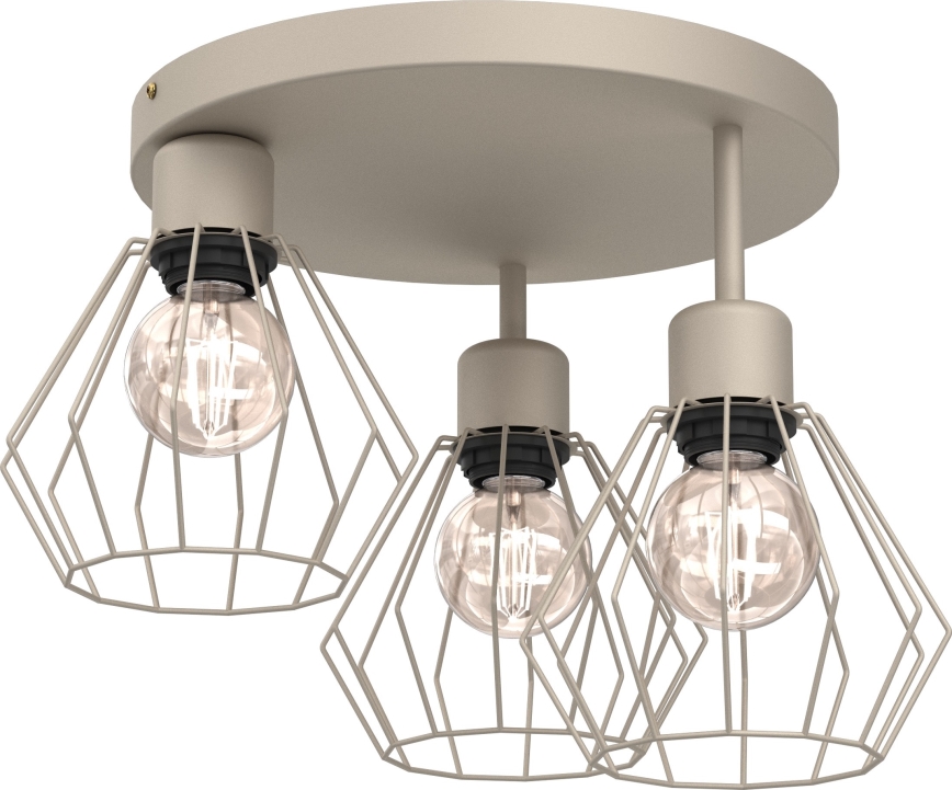 Iluminação de teto PARKLA 3xE27/15W/230V bege