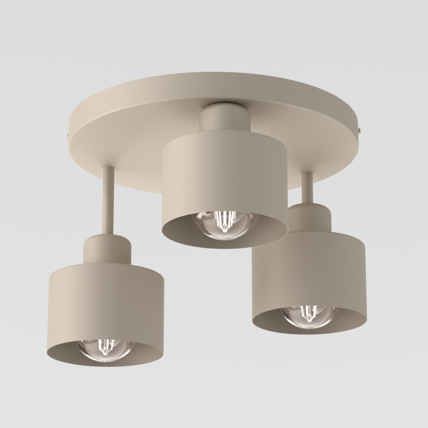 Iluminação de teto PARKLA 3xE27/15W/230V bege
