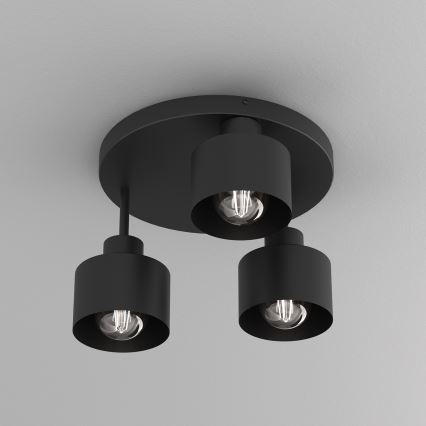 Iluminação de teto PARKLA 3xE27/15W/230V preto