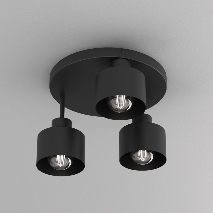 Iluminação de teto PARKLA 3xE27/15W/230V preto