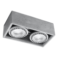 Iluminação de teto QUATRO AR111 2xGU10/40W/230V betão