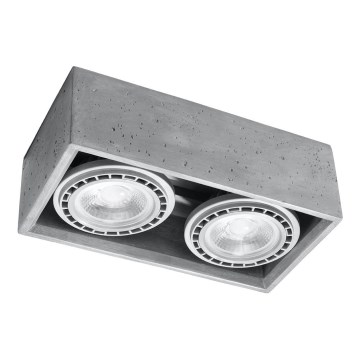 Iluminação de teto QUATRO AR111 2xGU10/40W/230V betão
