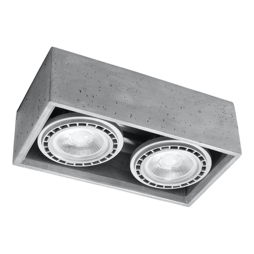 Iluminação de teto QUATRO AR111 2xGU10/40W/230V betão